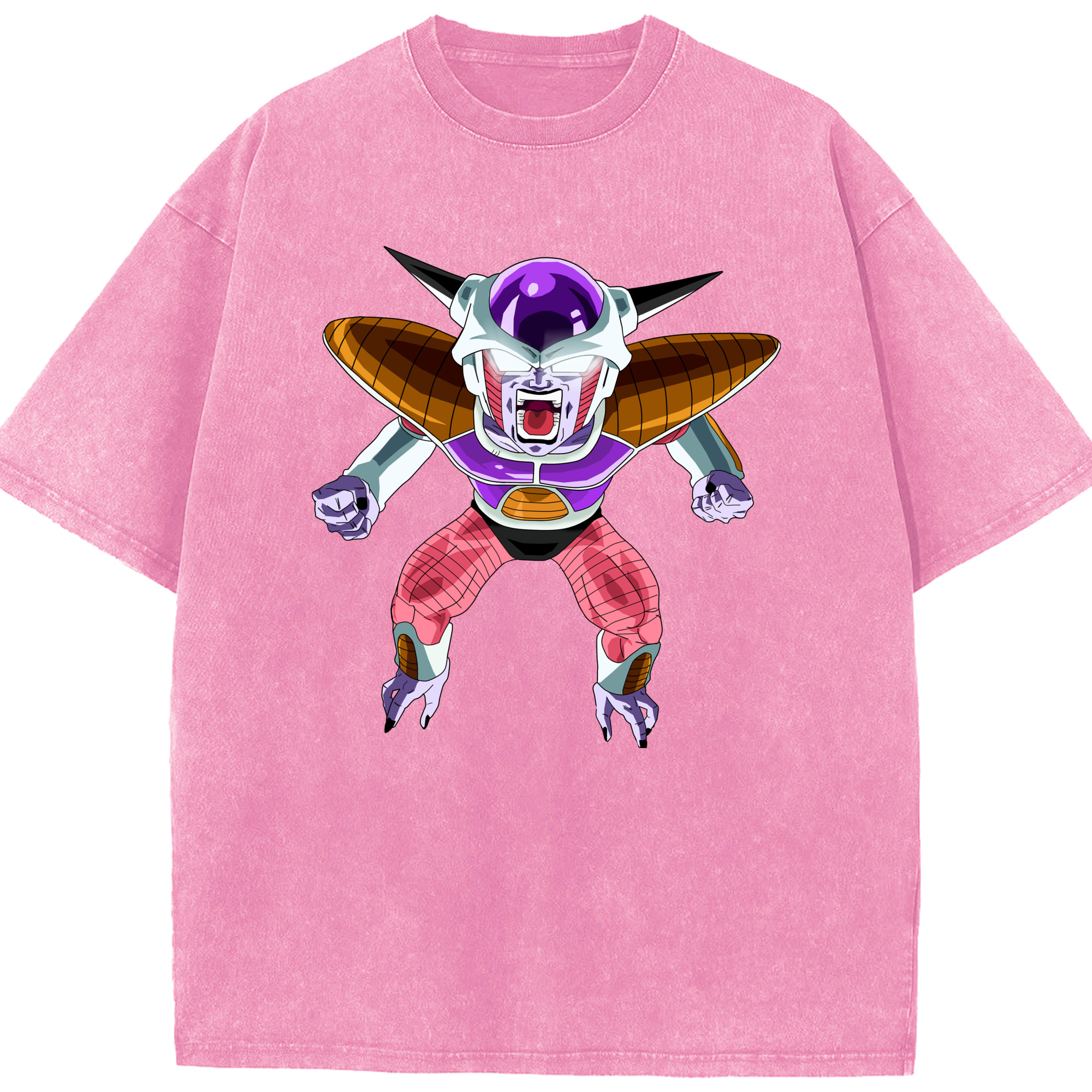 （画像用） ドラゴンボール フリーザ DRAGON BALL Frieza 綿100% ヴィンテージ風 半袖Tシャツ（フロントプリント）